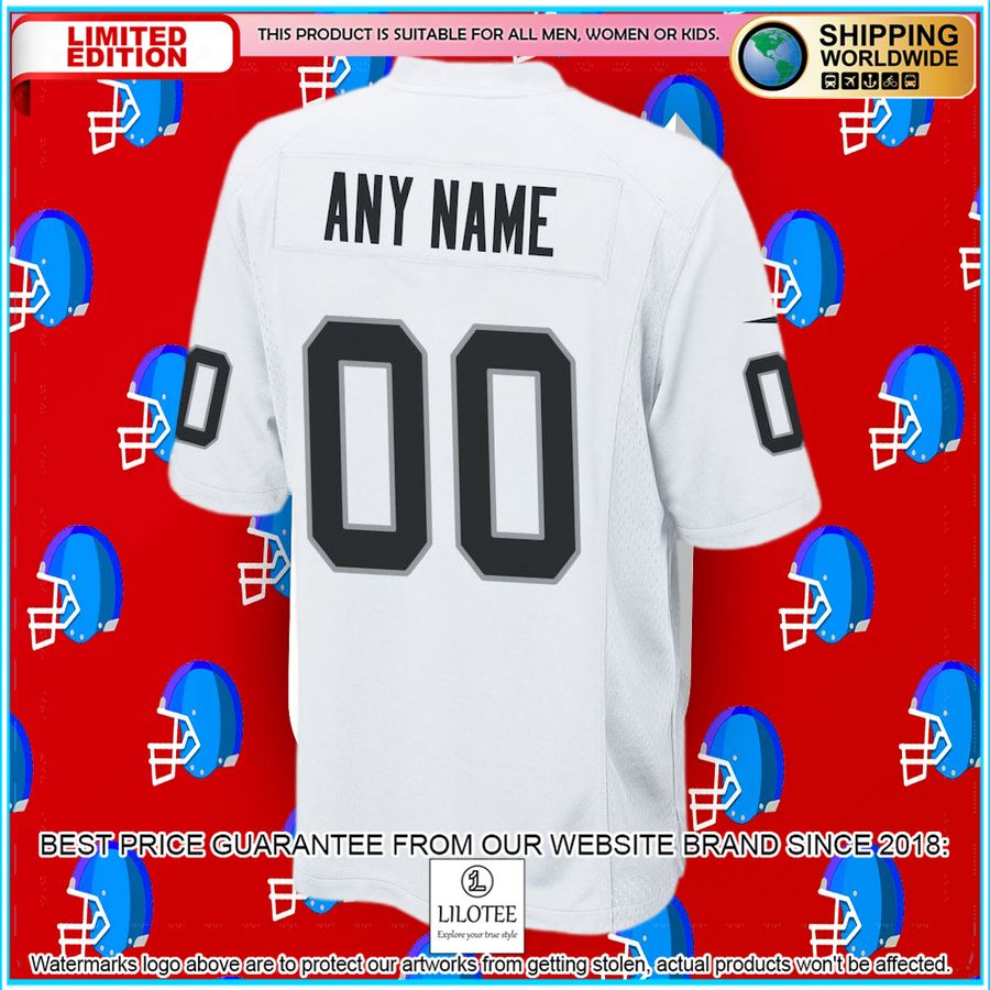 Personalized Las Vegas Raiders White Football Jersey 6 personalized las vegas raiders white football jersey 3 175