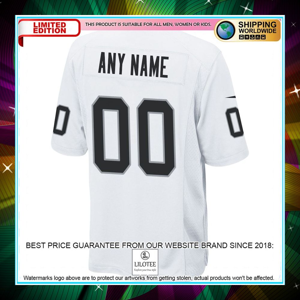 Personalized Las Vegas Raiders White Football Jersey 3 personalized las vegas raiders white football jersey 3 569
