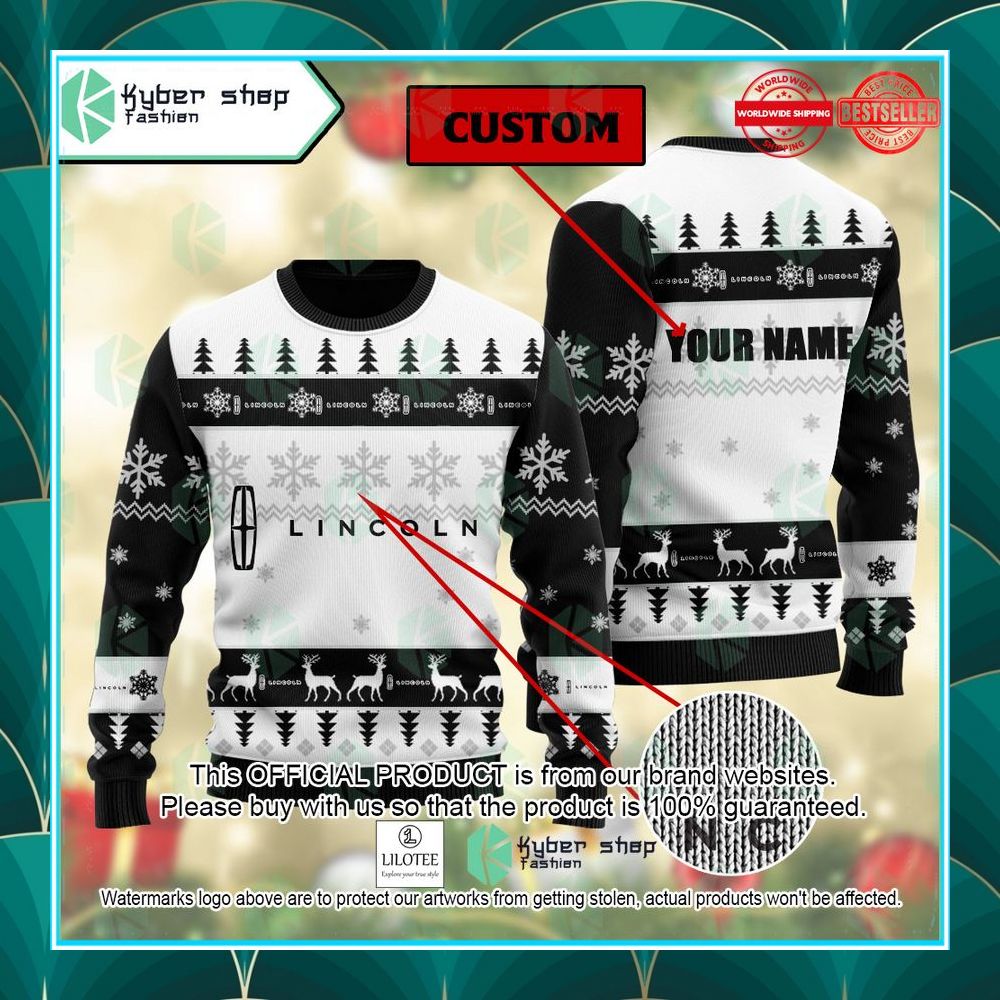 personalized lincoln ugly christmas sweater 1 248