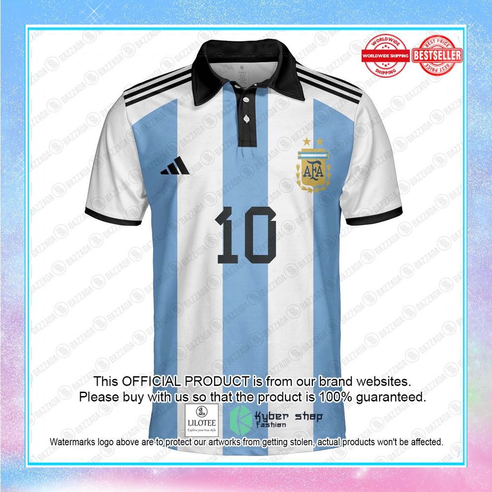 personalized lionel messi argentina polo shirt 2 275