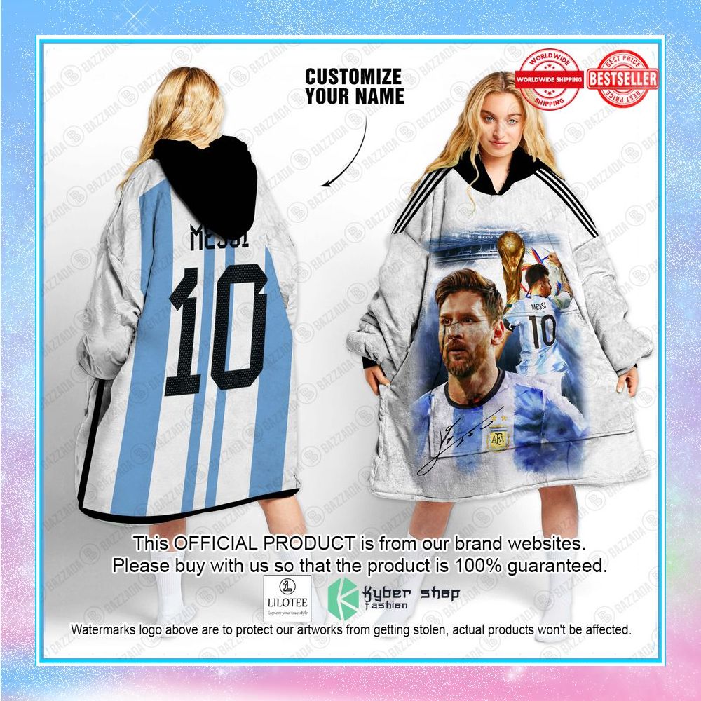 personalized lionel messi argentina world cup 2022 oodie blanket hoodie 1 670