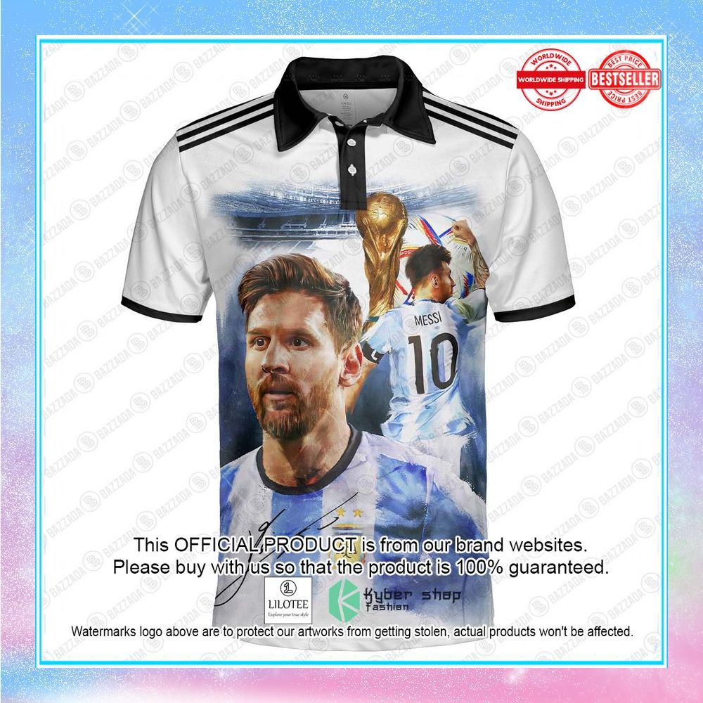 personalized lionel messi argentina world cup 2022 polo shirt 2 586