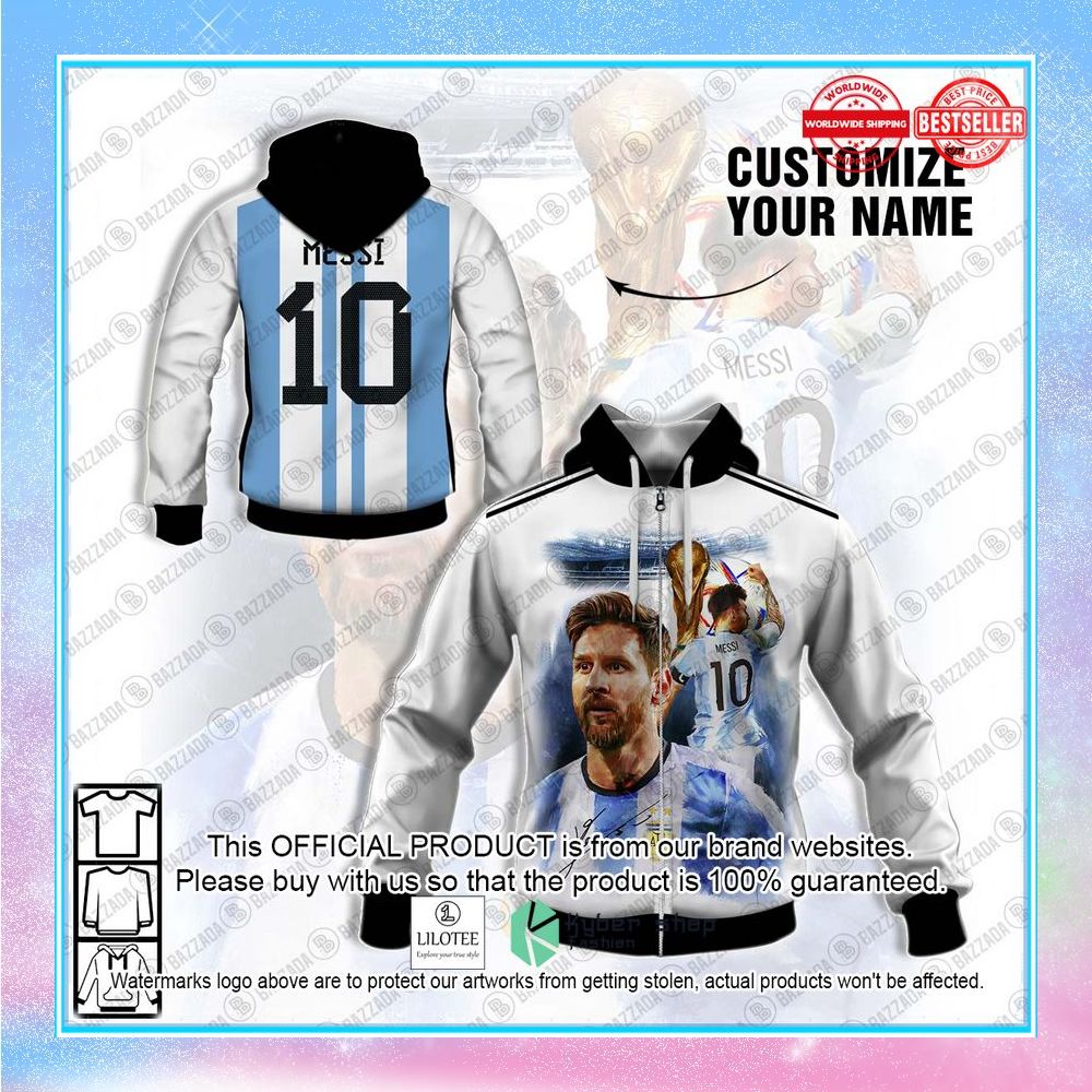 personalized lionel messi argentina world cup 2022 shirt hoodie 2 519