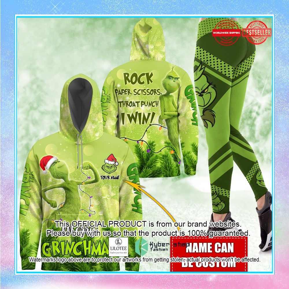 personalized merry grinchmas rock paper scissors punch hoodie leggings 1 360