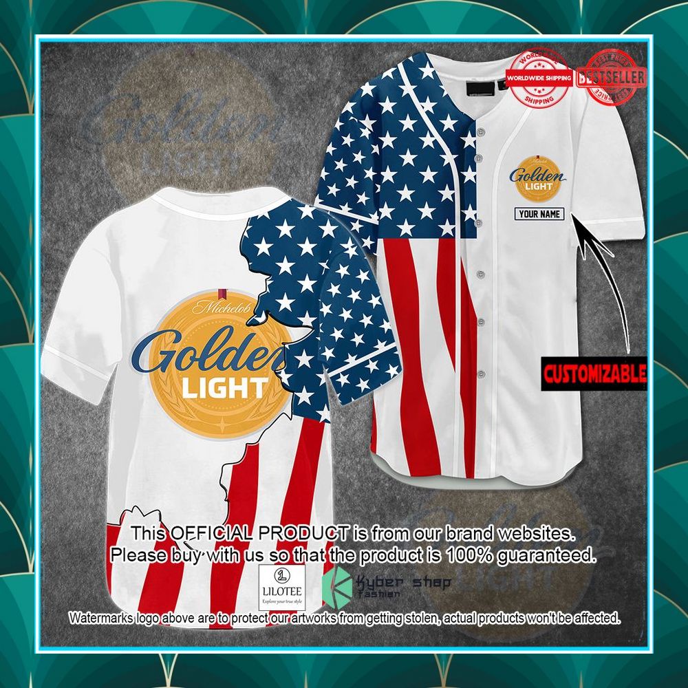 personalized michelob golden light baseball jersey 1 525