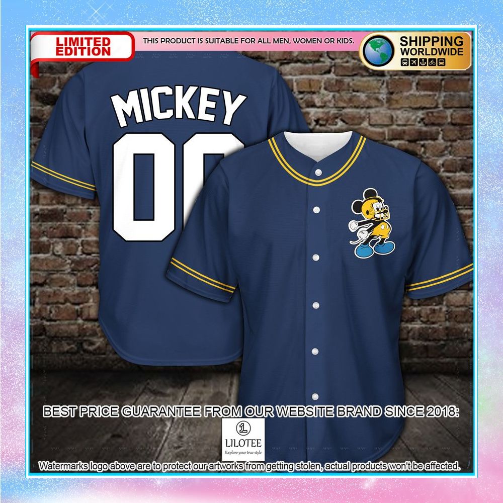 personalized mickey blue baseball jersey 1 189