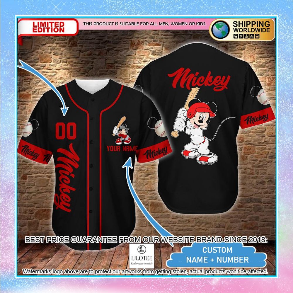 personalized mickey disney baseball jersey 1 229