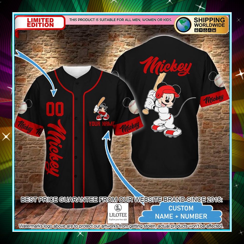 personalized mickey disney baseball jersey 1 983