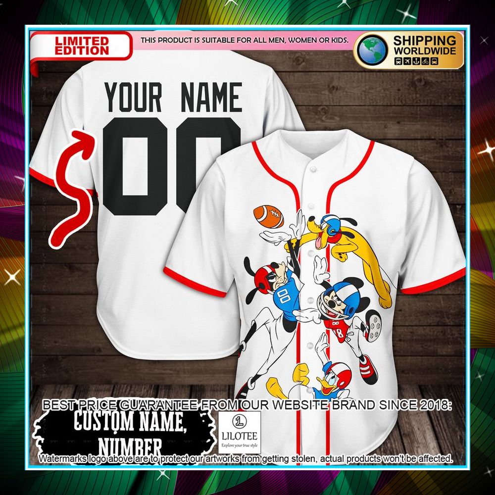 personalized mickey mouse and friends baseball jersey 1 195