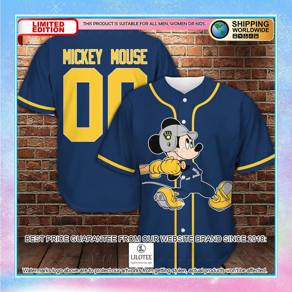 personalized mickey mouse blue baseball jersey 1 437
