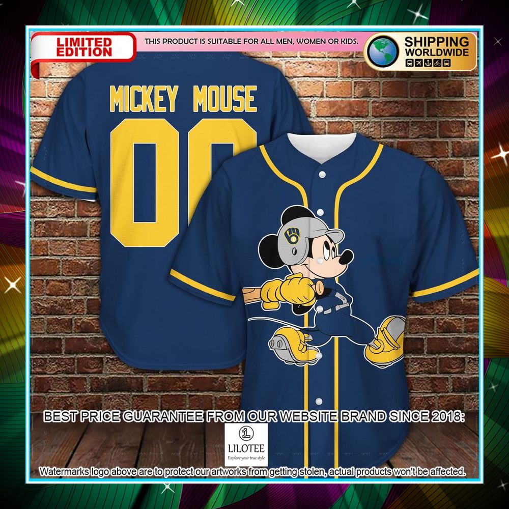 personalized mickey mouse blue baseball jersey 1 873
