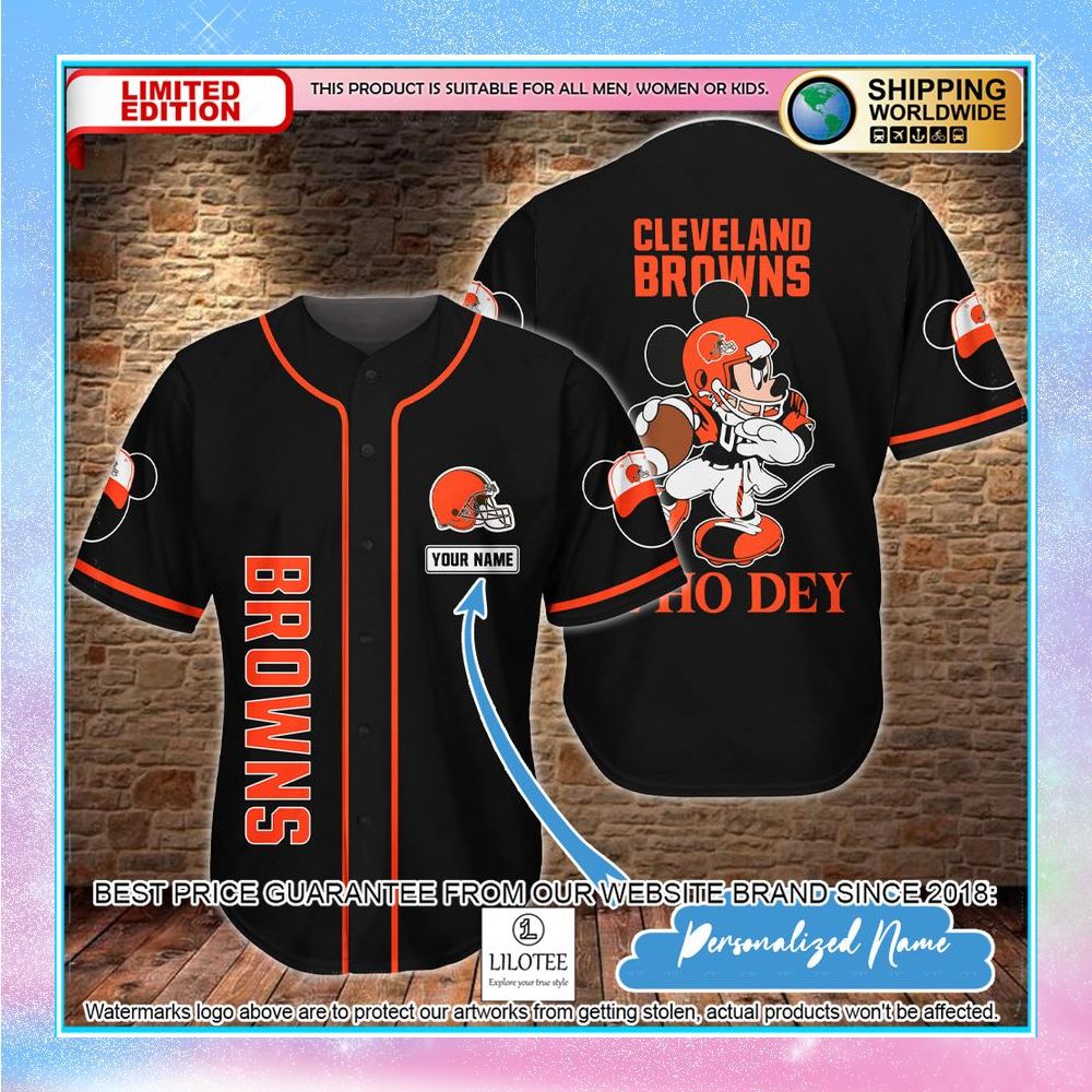 personalized mickey mouse cleveland browns baseball jersey 1 36