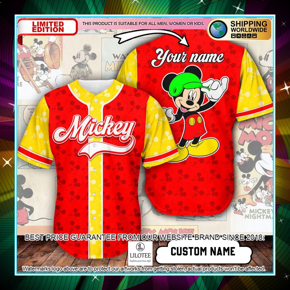 personalized mickey mouse pattern baseball jersey 1 759