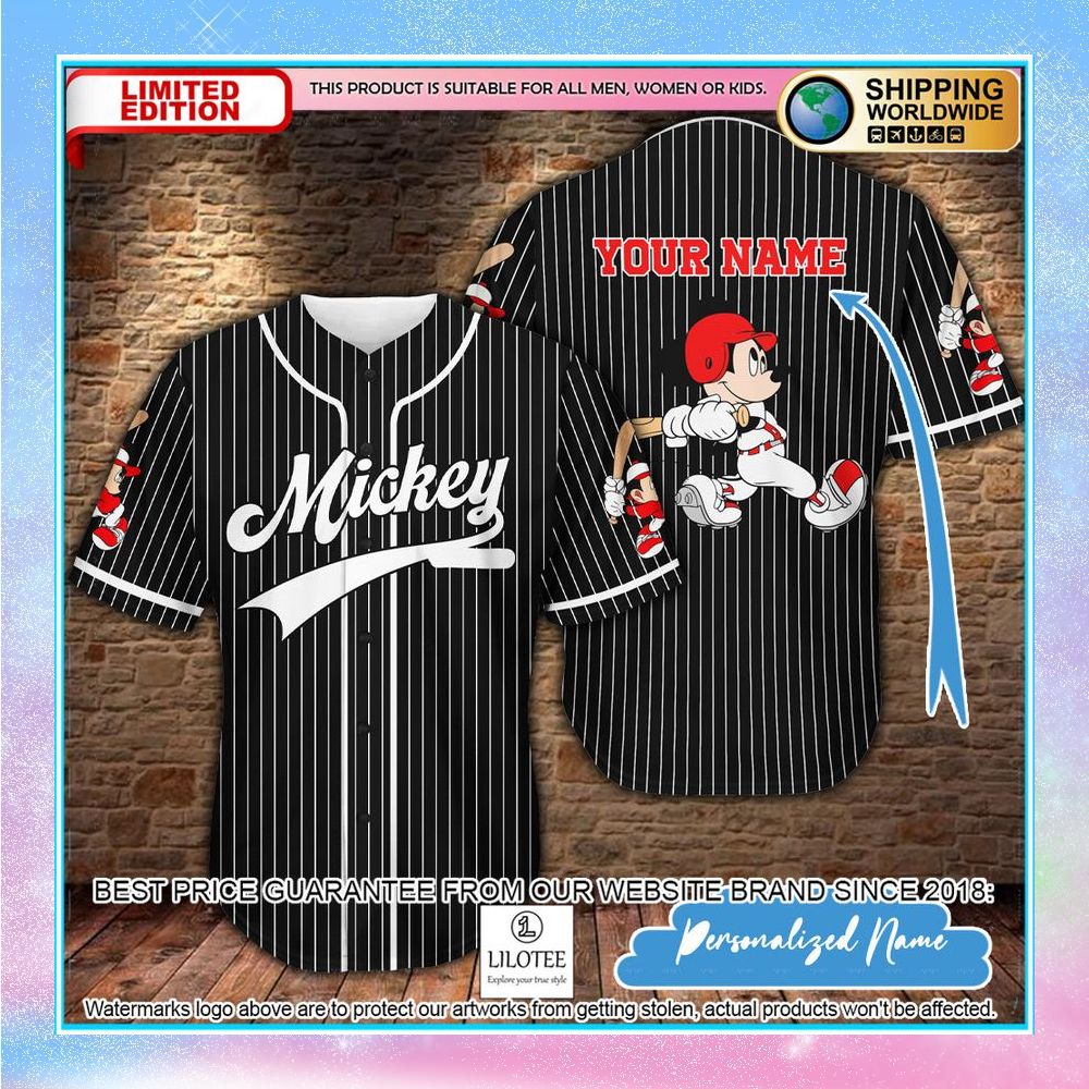 personalized mickey mouse striped baseball jersey 1 110