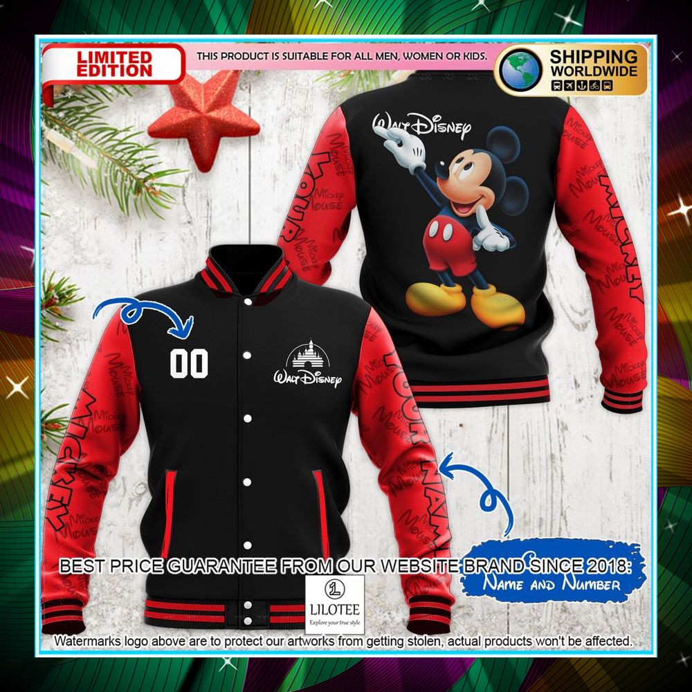 personalized mickey mouse walt disney baseball jacket 1 629
