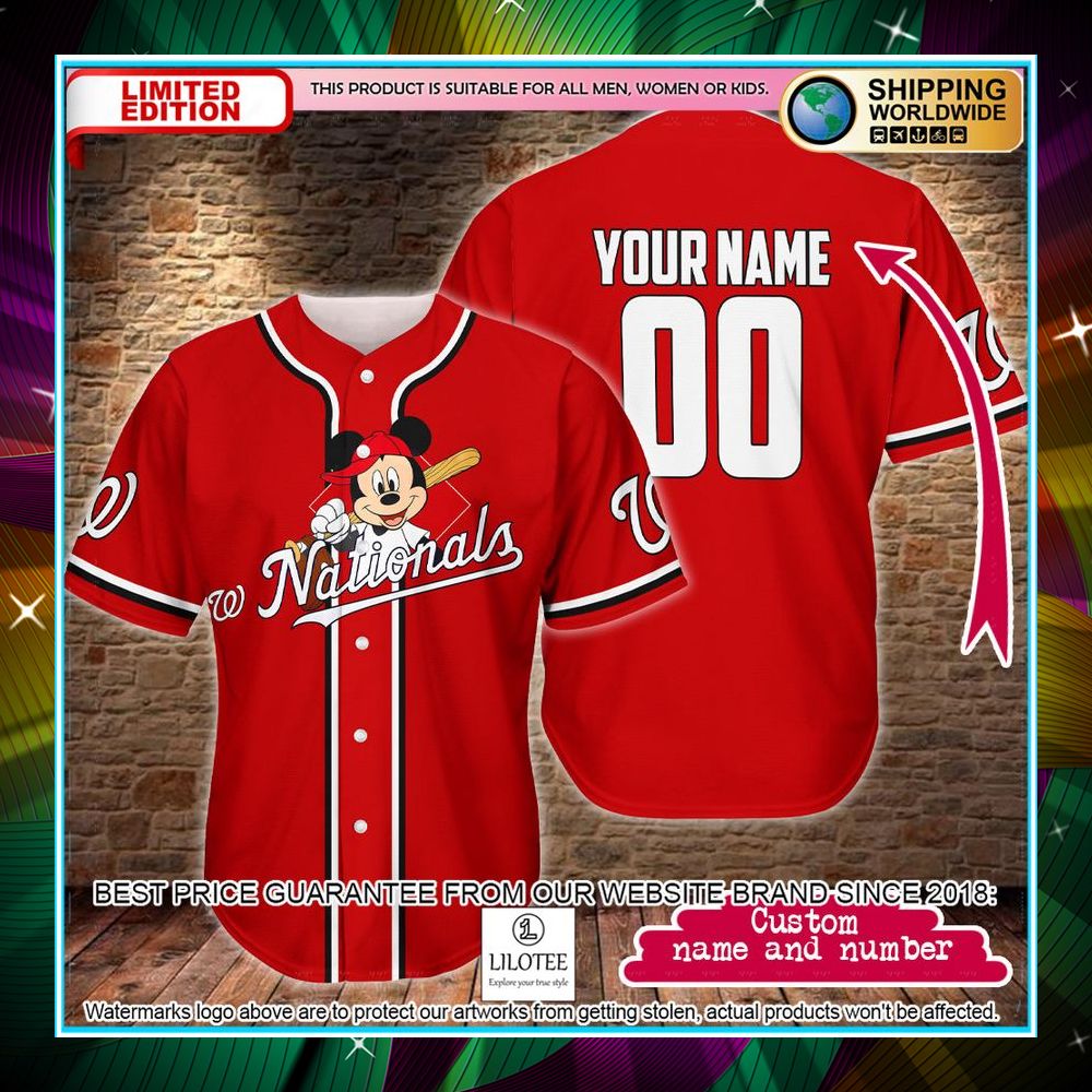 personalized mickey mouse washington nationals baseball jersey 1 372