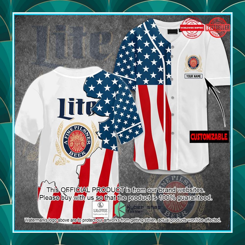 personalized miller lite united states flag baseball jersey 1 767