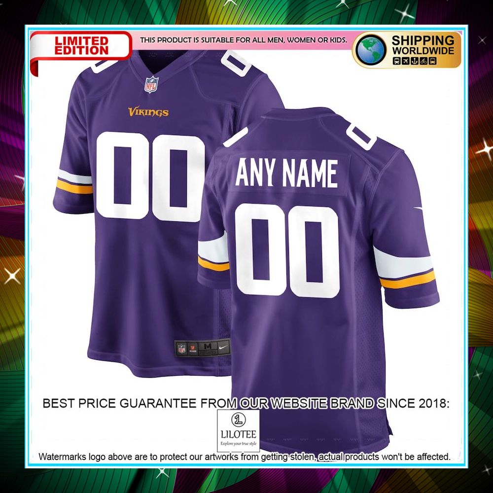 personalized minnesota vikings purple football jersey 1 469