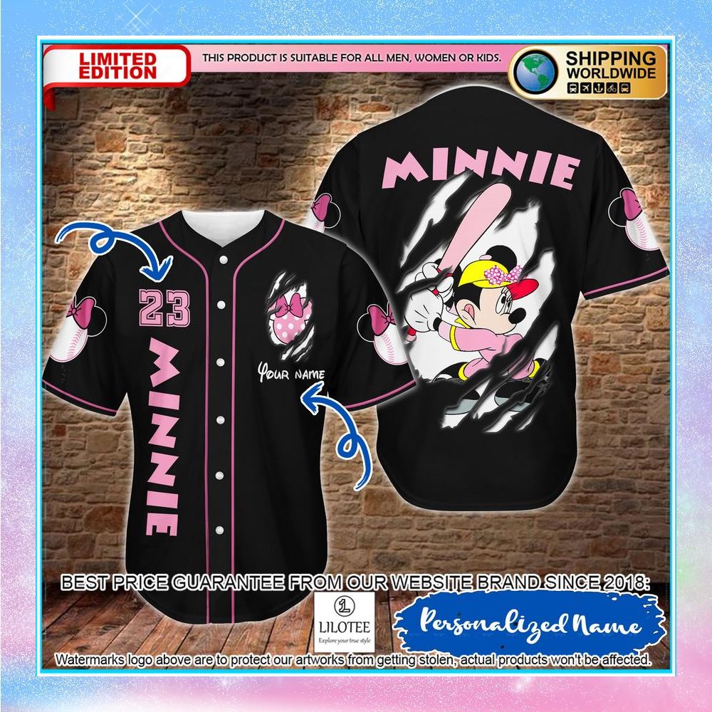 personalized minnie mouse baseball jersey 1 119