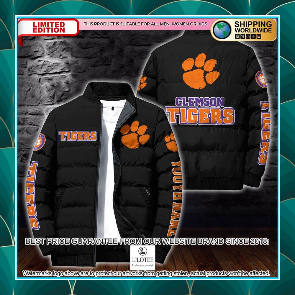 personalized ncaa clemson tigers puffer jacket 2 318