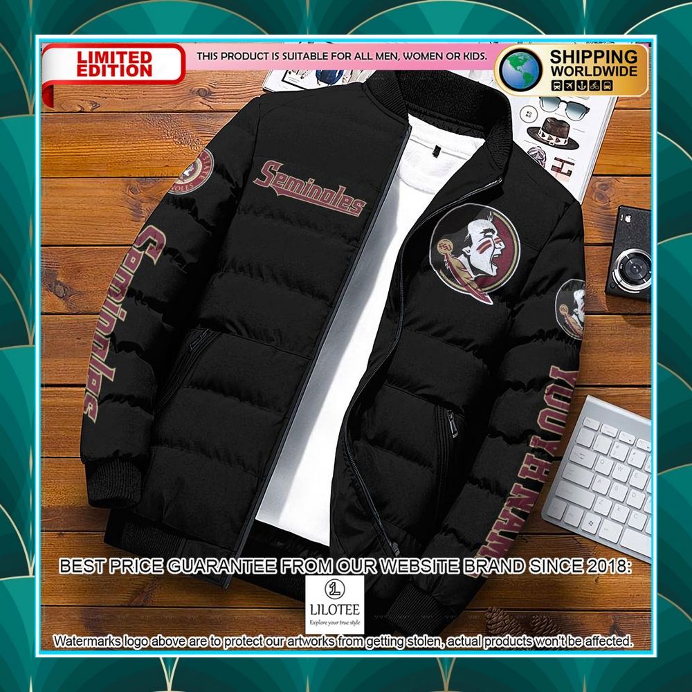 personalized ncaa florida state seminoles puffer jacket 1 749