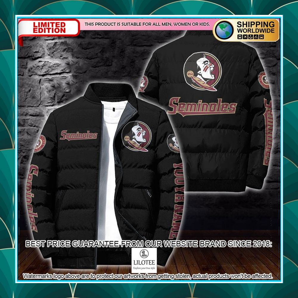 personalized ncaa florida state seminoles puffer jacket 2 441