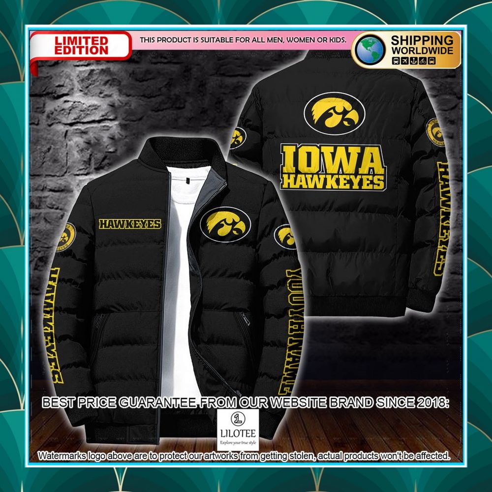 personalized ncaa iowa hawkeyes puffer jacket 2 412