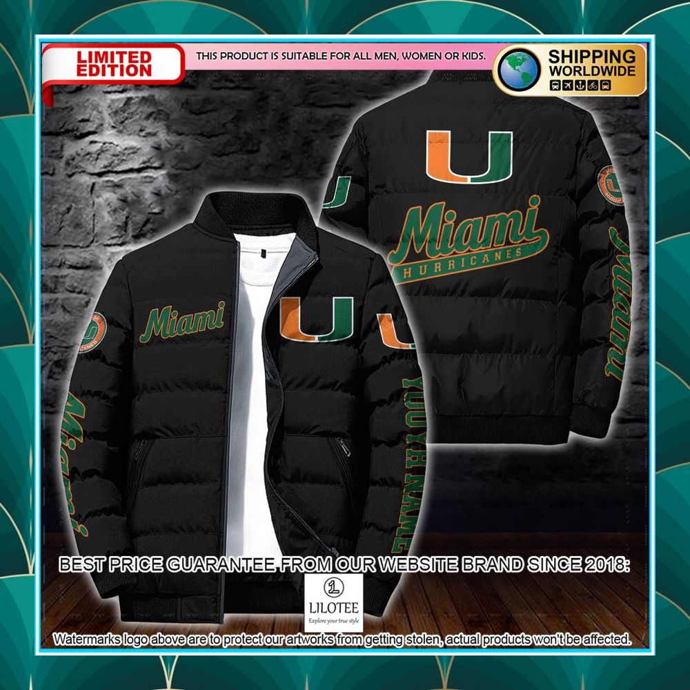 personalized ncaa miami hurricanes puffer jacket 2 265