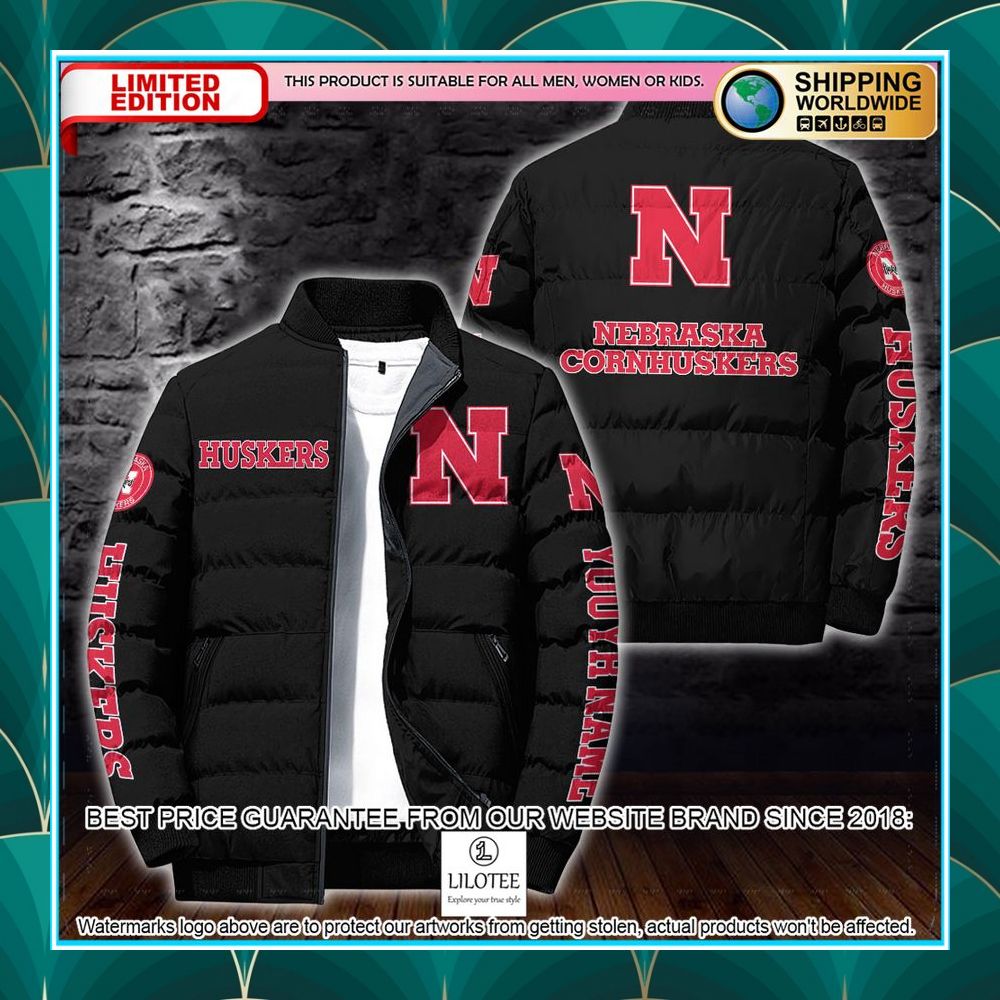personalized ncaa nebraska cornhuskers puffer jacket 2 954