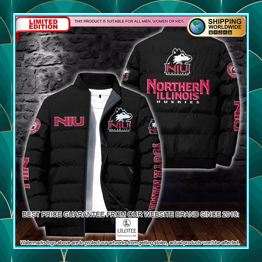 personalized ncaa northern illinois huskies puffer jacket 2 462