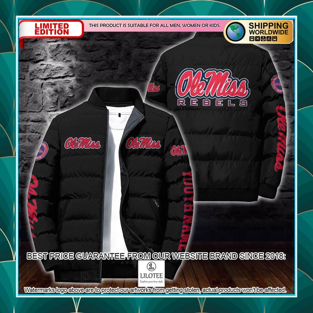 personalized ncaa ole miss rebels puffer jacket 2 534