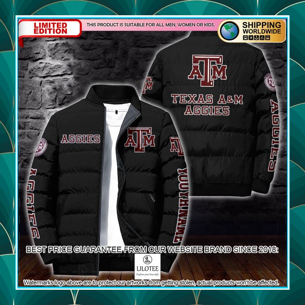 personalized ncaa texas am aggies puffer jacket 2 704