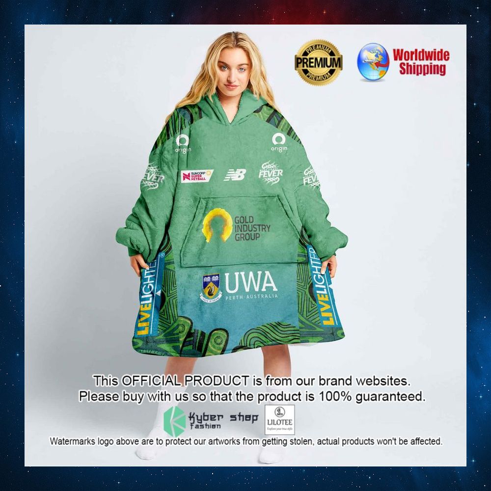personalized netball west coast fever indigenous hoodie blanket 1 899