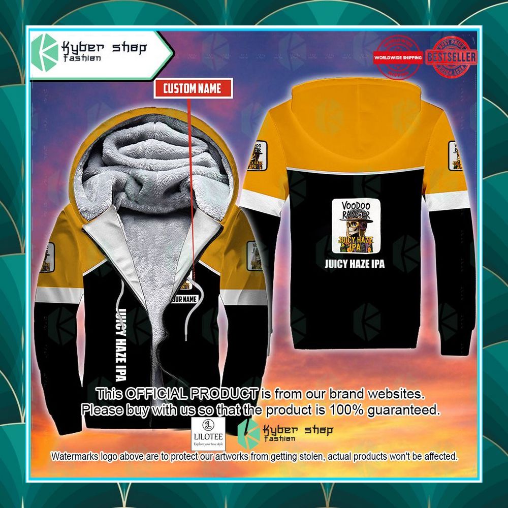 personalized new belgium voodoo ranger juicy haze ipa fleece hoodie 1 837