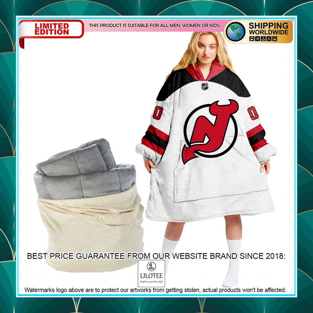 personalized new jersey devils white oodie blanket hoodie 1 62