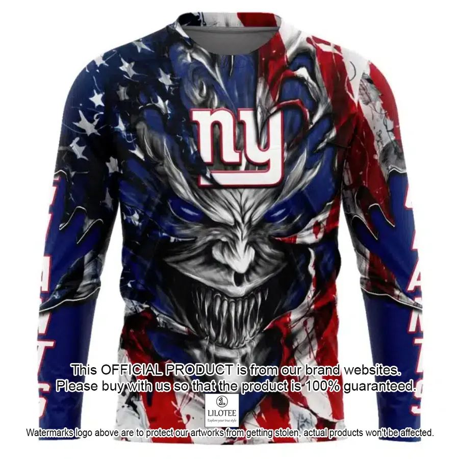 personalized new york giants demon face american flag shirt hoodie 2 349