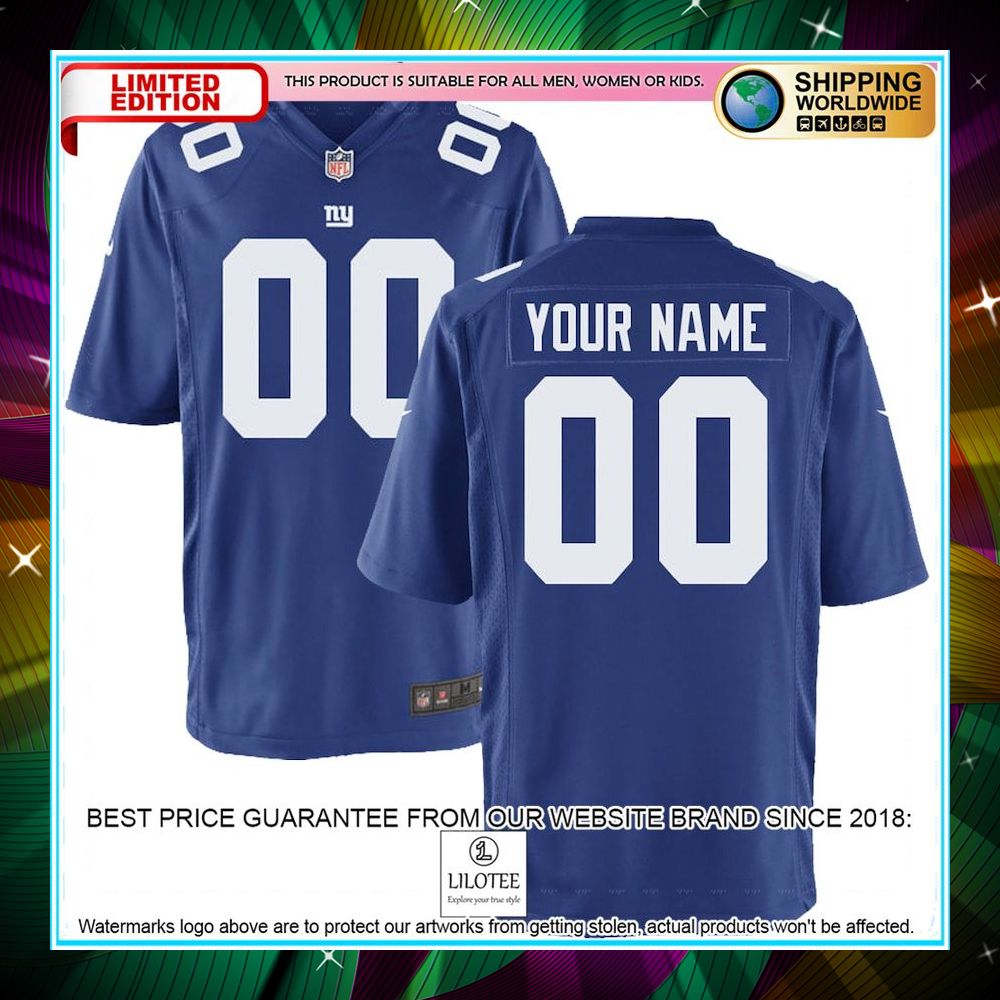 personalized new york giants youth royal football jersey 1 785