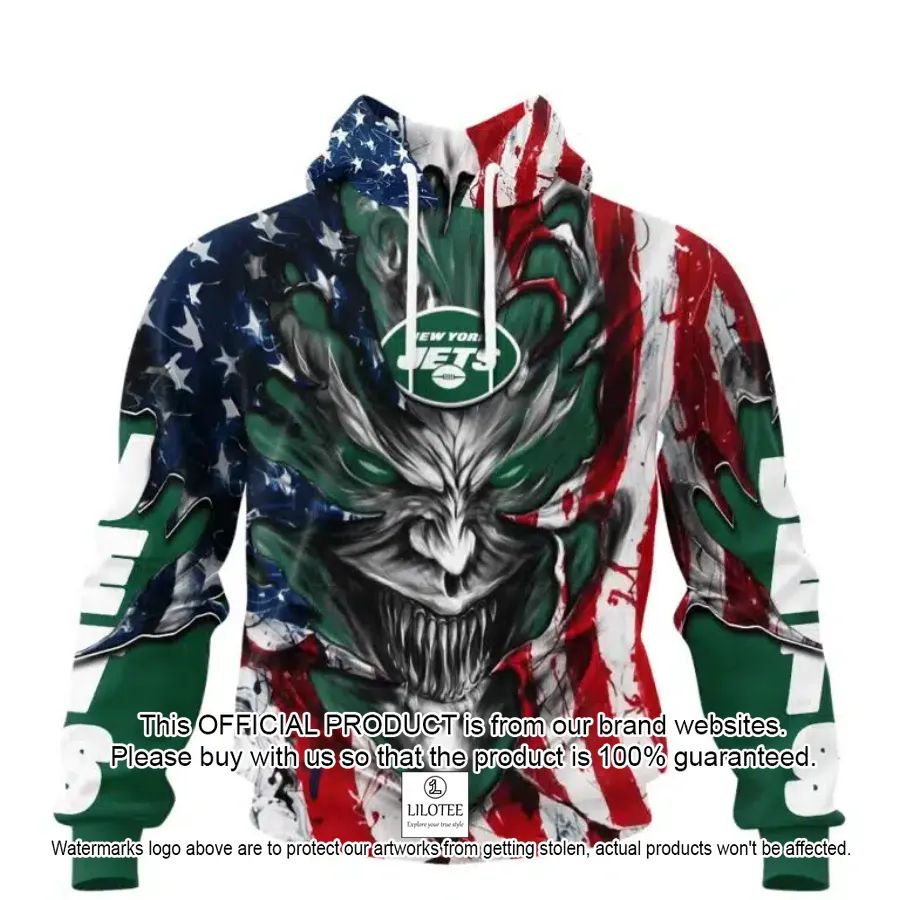 personalized new york jets demon face american flag shirt hoodie 1 405