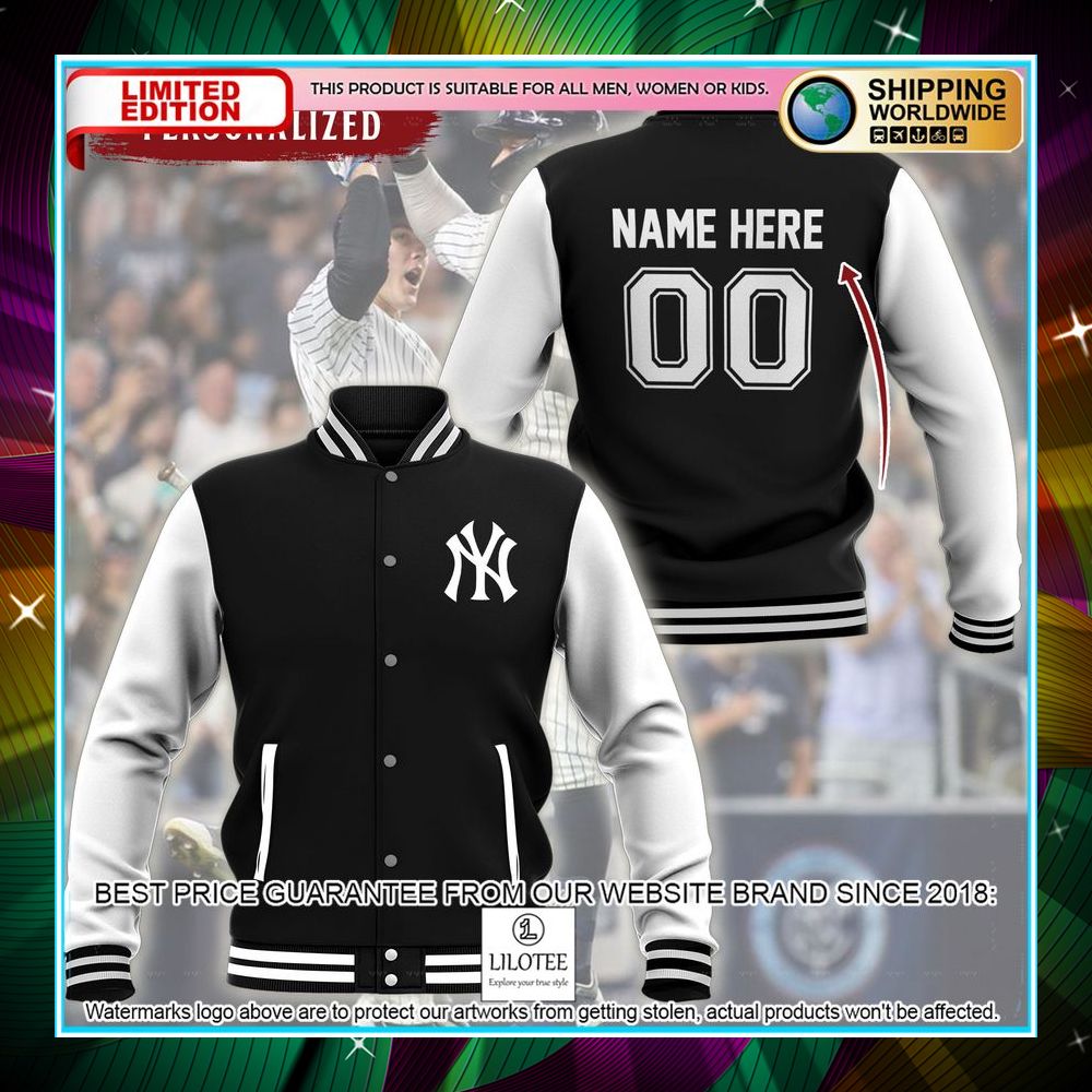 personalized new york yankees black baseball jacket 1 206
