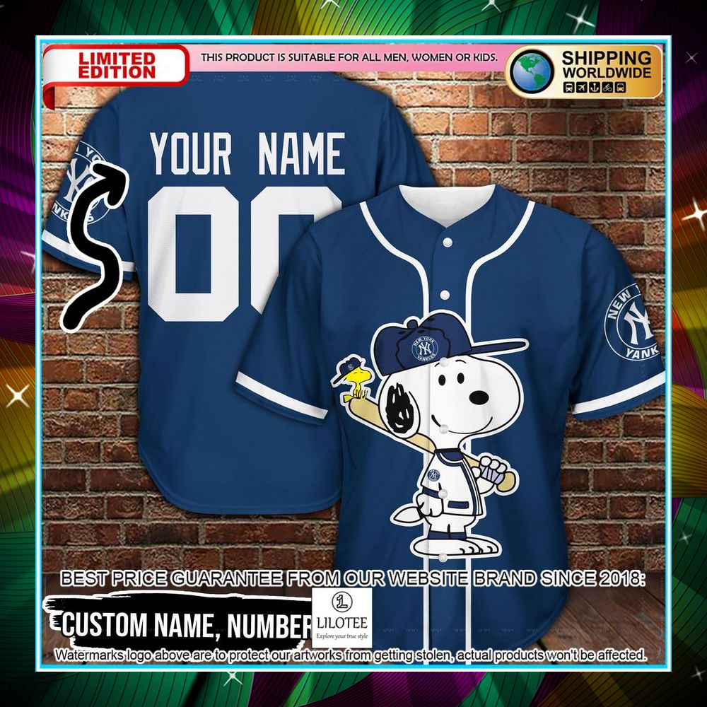 personalized new york yankees snoopy baseball jersey 1 177