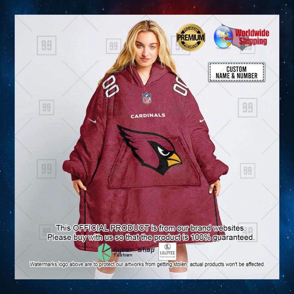 personalized nfl arizona cardinals team hoodie blanket 1 341