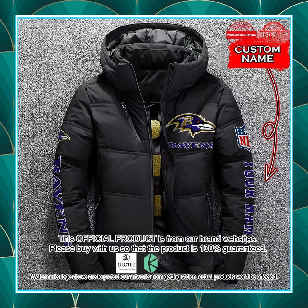 personalized nfl baltimore ravens down jacket 1 359