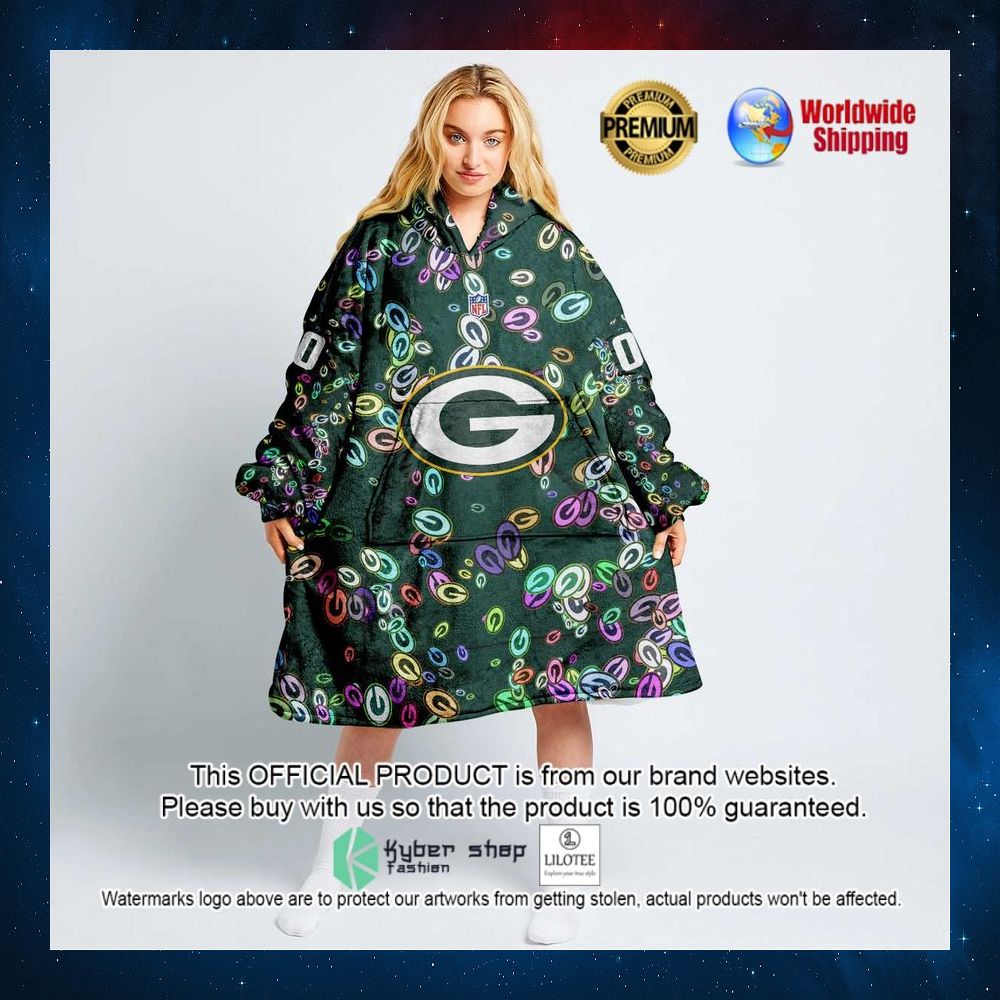 personalized nfl green bay packers hoodie blanket 1 813