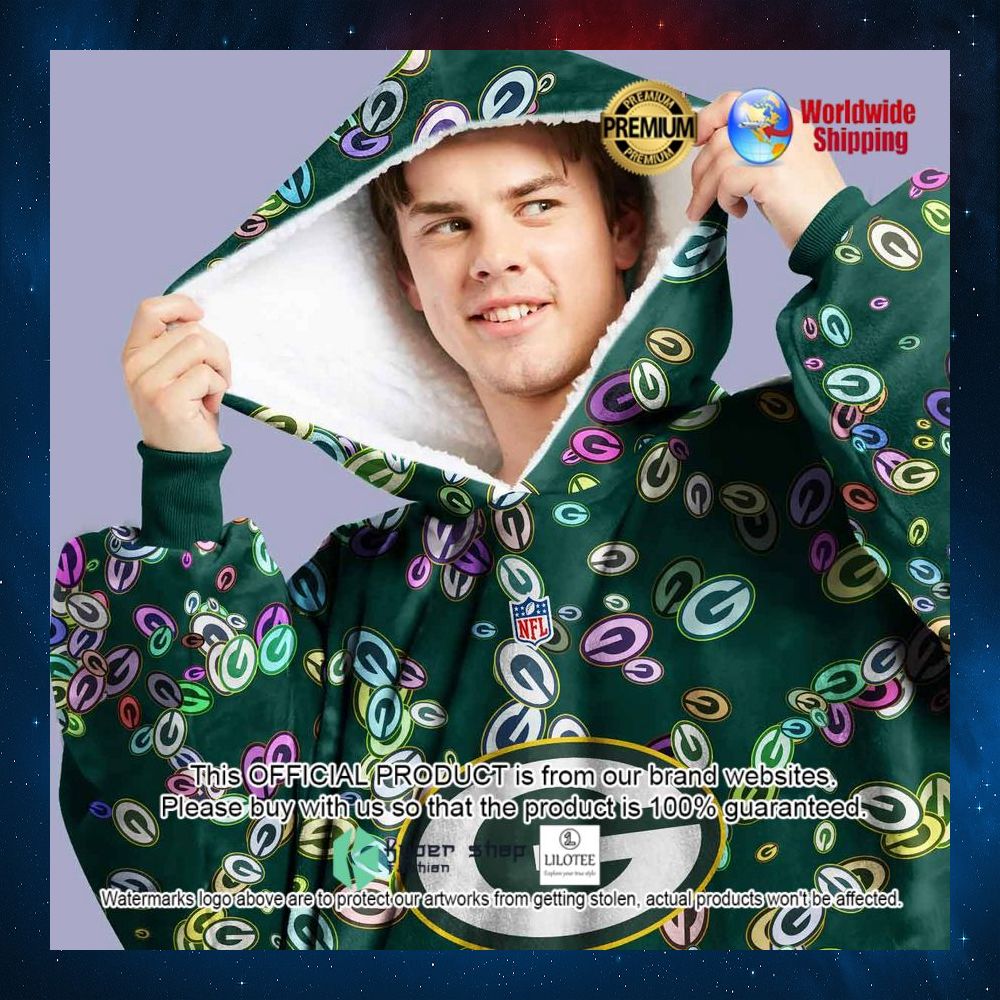 personalized nfl green bay packers hoodie blanket 2 681
