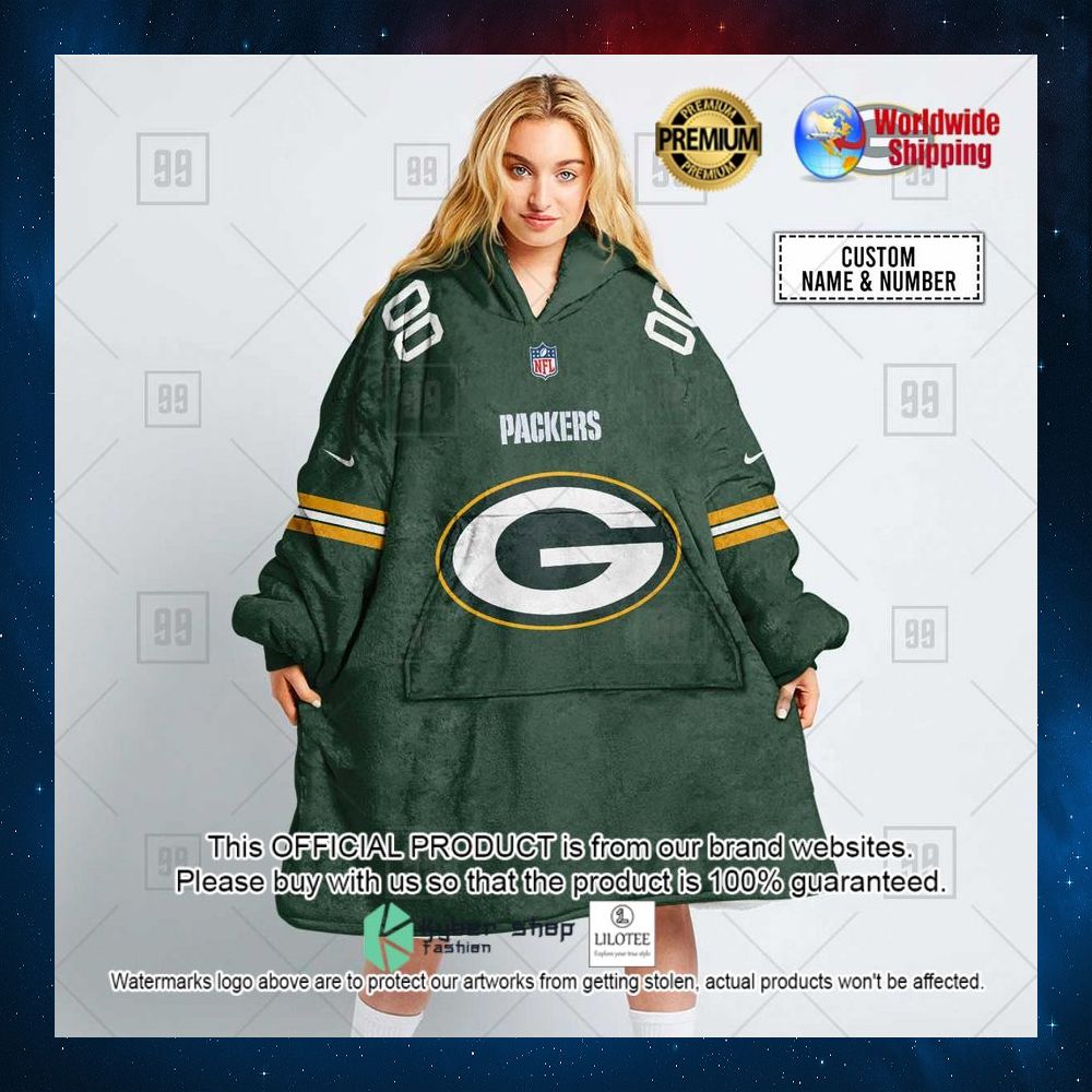 personalized nfl green bay packers team hoodie blanket 1 612