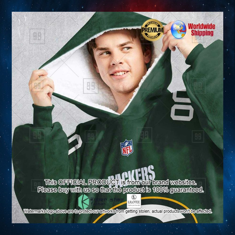 personalized nfl green bay packers team hoodie blanket 2 525