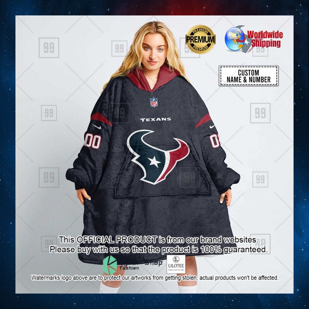 personalized nfl houston texans team hoodie blanket 1 363