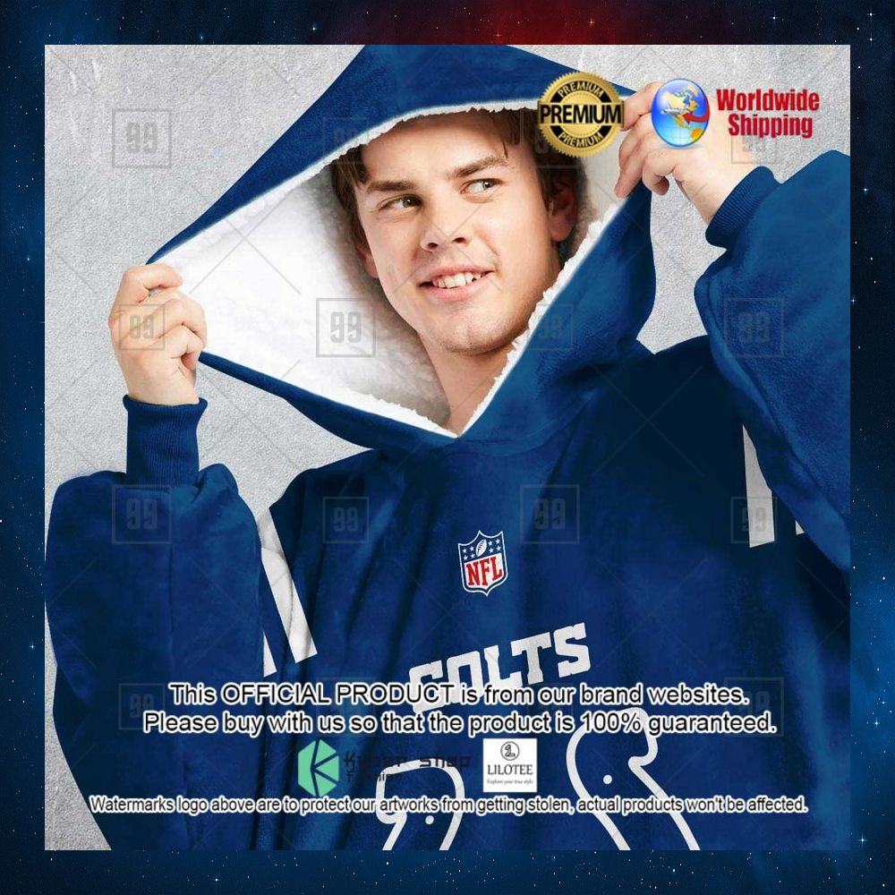 personalized nfl indianapolis colts hoodie blanket 2 115