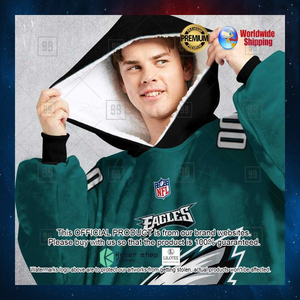 personalized nfl philadelphia eagles style hoodie blanket 2 248
