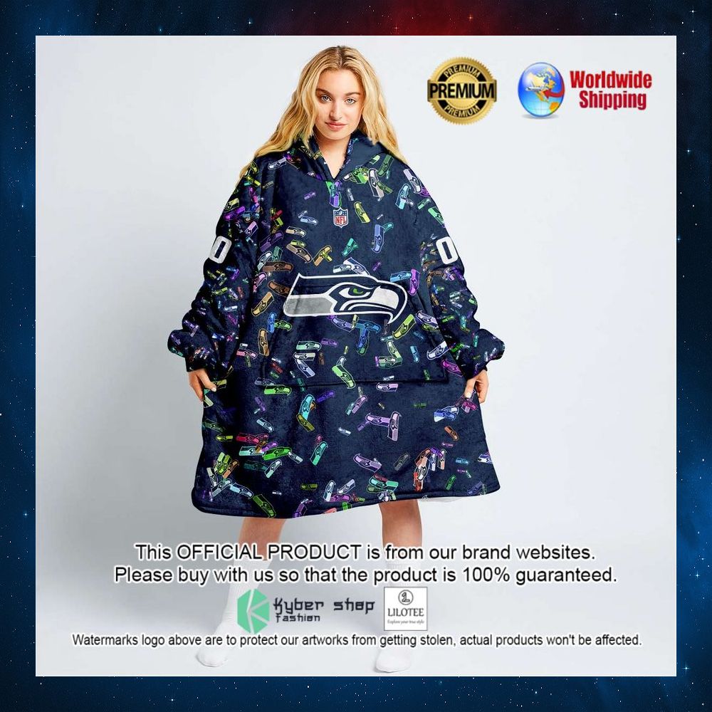 personalized nfl seattle seahawks hoodie blanket 1 883